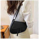 New Fashion Trendy Designer Women's PU Handbags Luxury Vintage Saddle Crossbody Shoulder Purse for Summer