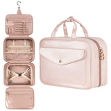 Hot Sell Women Large Capacity PU Leather Travel Toiletry Makeup Bag