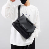 Large Capacity Cross-Border Men's Leather Messenger Bag Casual Single Shoulder Film Crossbody for Business Commuting Single Bag