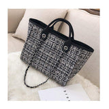 Womens Designer Cotton Canvas Tote Handbags Eco-Friendly Shopping Bag Large Tote Ladies Hand Bag