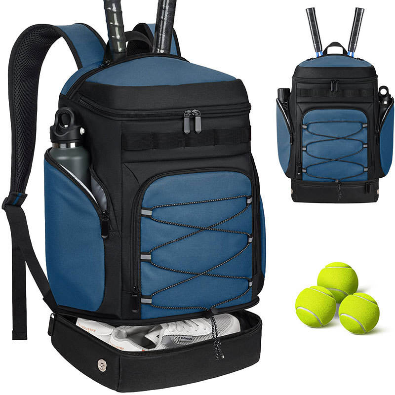 Large Tennis Racket Bag Handbag Shoulder Backpack Independent Shoe Bin Multi-Bag Mouth Sports Ball Storage  Option