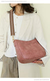 New Retro Style Large Capacity Crossbody Bag for Ladies PU Material Fashionable Chest and Shoulder Leisure Design