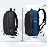 High Quality New Expandable Waterproof Zipper Letter Computer Backpack Large Capacity Travel Unisex Business Bag 17.3inch