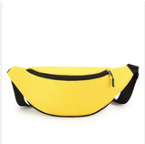 Unisex Solid Color Blank Waist Bag Zipper Pocket Chest Pack Running Riding Sports Fanny Pack