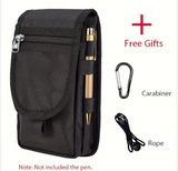 Premium Unisex Nylon Waist Bag – Durable Three-Compartment Outdoor Sling featuring Integrated Pen Slots and Secure Smartphone Storage
