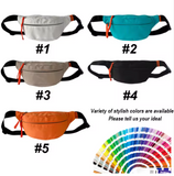Casual Sports Waist Pack Unisex Waterproof Anti-Stain Nylon Crossbody Shoulder Bag for Men and Women