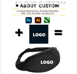 Embroidered Print Waterproof Nylon Canvas Wholesale Sport Crossbody Chest Belt Waist Bum Bag Fanny Pack