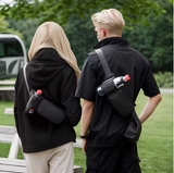 Premium Multi-Functional Sports Sling – Ultra-Light Nylon Crossbody Waist Pack with Integrated Water Bottle Holder for Professional Outdoor Use