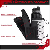 Custom Logo Magnetic Gym Bag – Professional Fitness Gear featuring an Innovative Integrated Magnetic Water Bottle Carrier