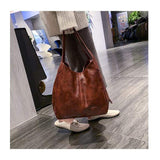 Shoulder Bag Handbags PU Bucket Tote Bags Leather Women Bucket Bag Ladies