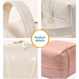 Mini Square Portable Waterproof Makeup Bag Small Multi-Functional for Toiletry Storage with Zipper Fashionable Beauty Case