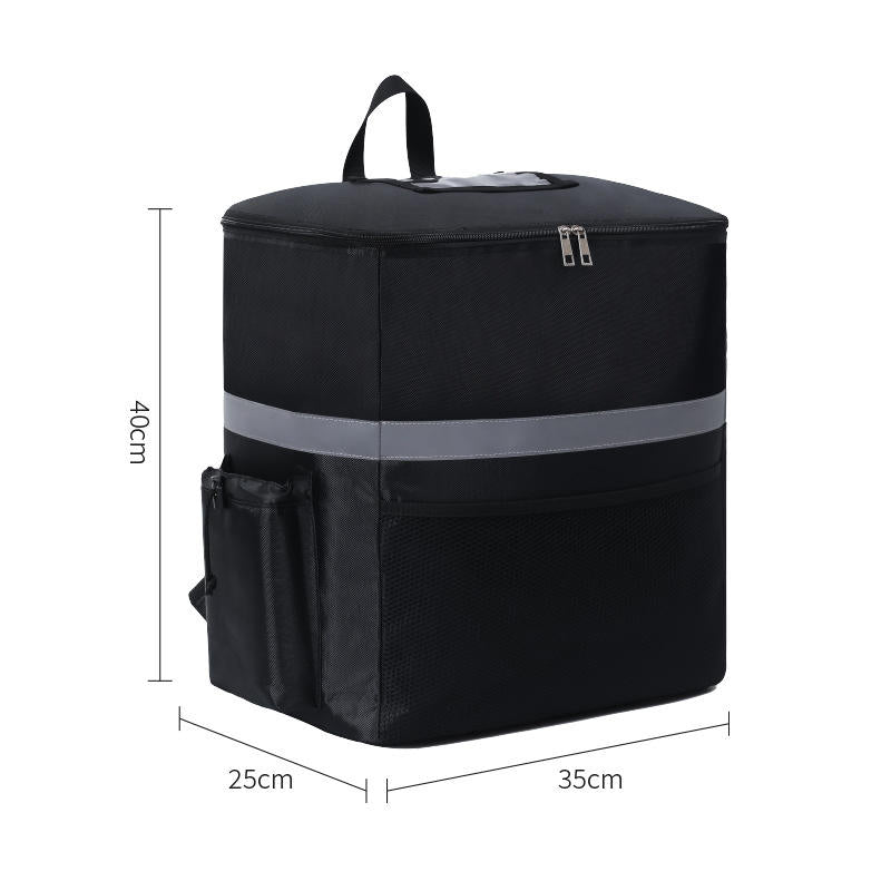 Waterproof Insulated Oxford Cooler Bag with Shoulder Strap for Takeout Meal Delivery and Supermarket Shopping Iced Wine Bag