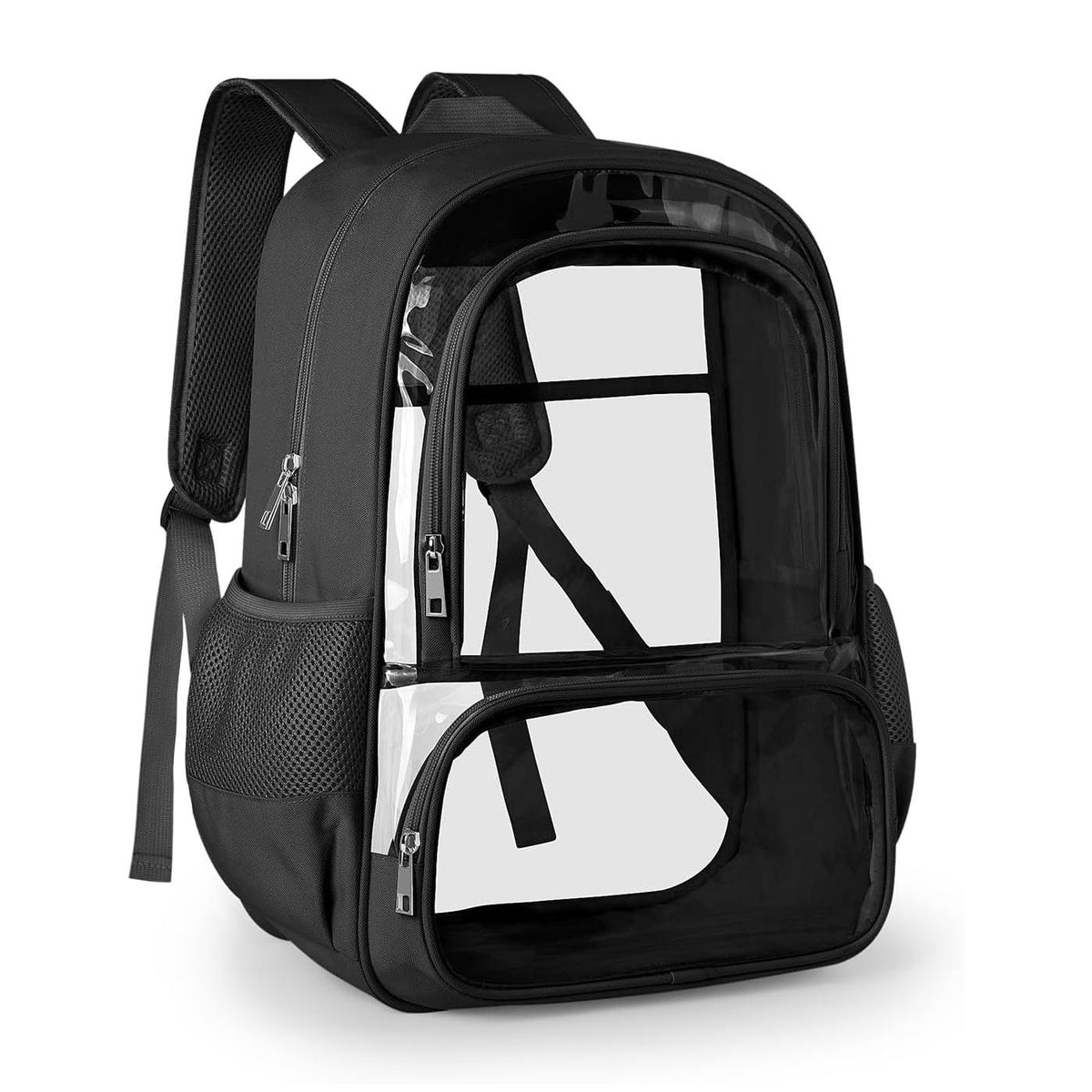 PVC Transparent Waterproof Double-Shoulder Backpack Outdoor Casual Sports Portable Large Capacity Leisure Students Sports Bag