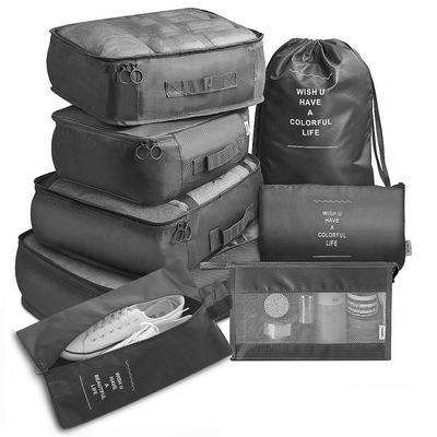 8pcs Set Duffle Bag Large Capacity Travel Organizer Waterproof Packing Cubes for Laundry Storage