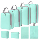 New Arrival Fashionable 8-Piece Packing Cubes Luggage Organizer Travel Compression Bags for Clothes Packing Cube