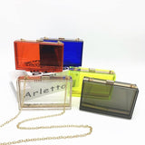 New Luxury Women Wedding Hand Bag Bridal Handbag Transparent Party Acrylic Evening Bags Clear Purse