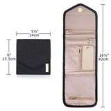 Hot Sale Eco-friendly Portable Travel Jewelry and Makeup Organizer Polyester with Open Closure Fashion Letter Pattern