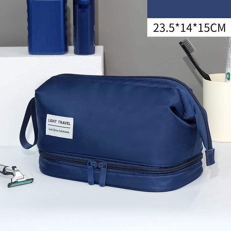 Portable Nylon Cosmetic Bags with Zipper Outdoor Utility Pouch and Letter Patches Makeup Case for Beauty Storage