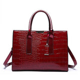 Crocodile Leather PU Fashion Large Ladies Crossbody Shoulder Bag Women Handbag Waterproof PU Women Square Handbag