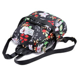 Fashionable Lightweight Nylon Waterproof Anti-Theft Shoulder Satchel Rucksack Bag for Women Girls Boys Geometric Zipper Closure