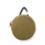MINI Outdoor Multifunction Key Hanging Wallet Round Zipper Pocket Carry Camping Small Bag Triangle Hook Change Wallet Pouch
