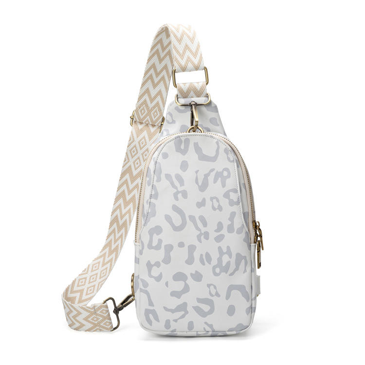 New Solid Color Fanny Pack Cow Leopard Cheetah Print Waist Chest Bag for Woman PU Vegan Leather Sling Belt Bag