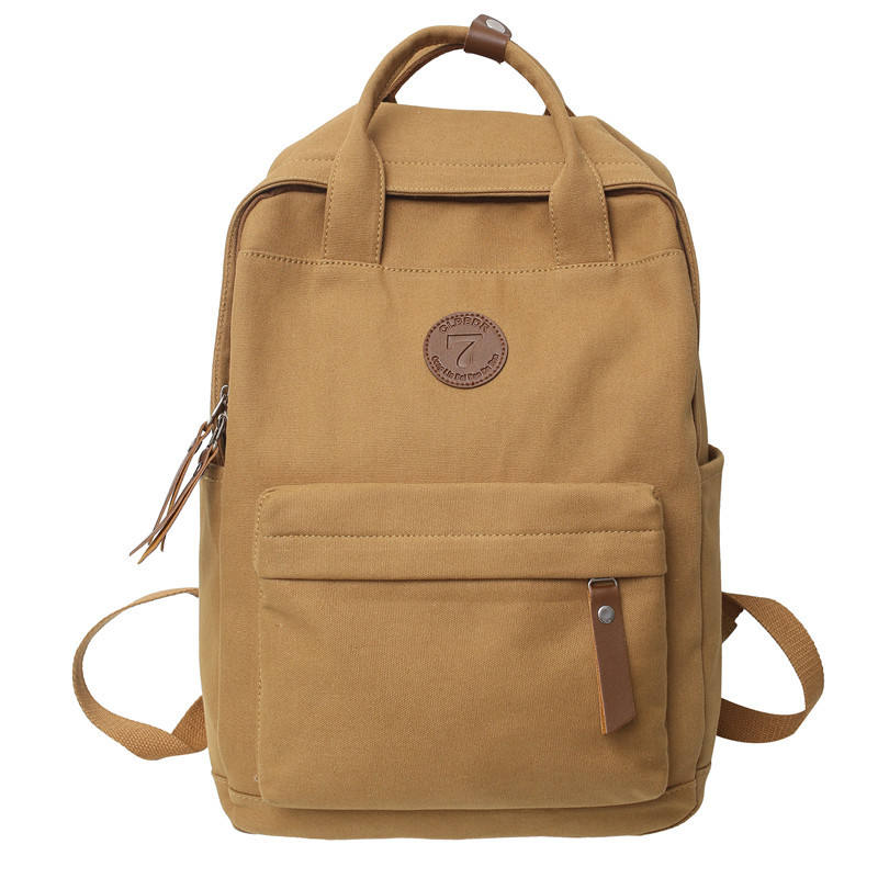 Canvas Backpack Autumn Casual Travel Handbag Korean Style Breathable Waterproof Durable String for Junior High School Travel Bag