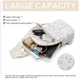 Chic Vegan Leather Statement Sling – Premium PU Waist Bag featuring Sophisticated Cow & Leopard Prints with Secure Zippered Utility