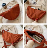 Chic Customizable Logo Vintage-Style Shoulder Bag – Ultra-Lightweight Pure Nylon Crossbody for the Spring/Summer