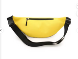 Unisex Solid Color Blank Waist Bag Zipper Pocket Chest Pack Running Riding Sports Fanny Pack
