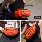 Premium Waterproof Motorcycle Rider Bag – Heavy-Duty Crossbody Waist Pack with Secure Zipper Closure for Professional Sports Gear