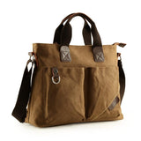 Business Canvas Tote Crossbody Shoulder Bag with String Closure Student Casual Backpack Trendy Laptop Outdoor Travel Bag
