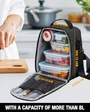 Multifunction Insulated Lunch Bag with Water Bottle Holder Travel Shoulder Bag Leakproof Cooler Tote Lunch Bag