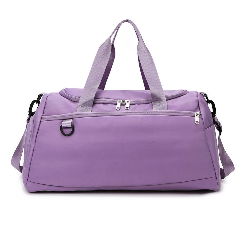 Gym Duffle Bag Sports Fitness Zipper Shoe Compartment for Small Orders Polyester Lining Travel Bag