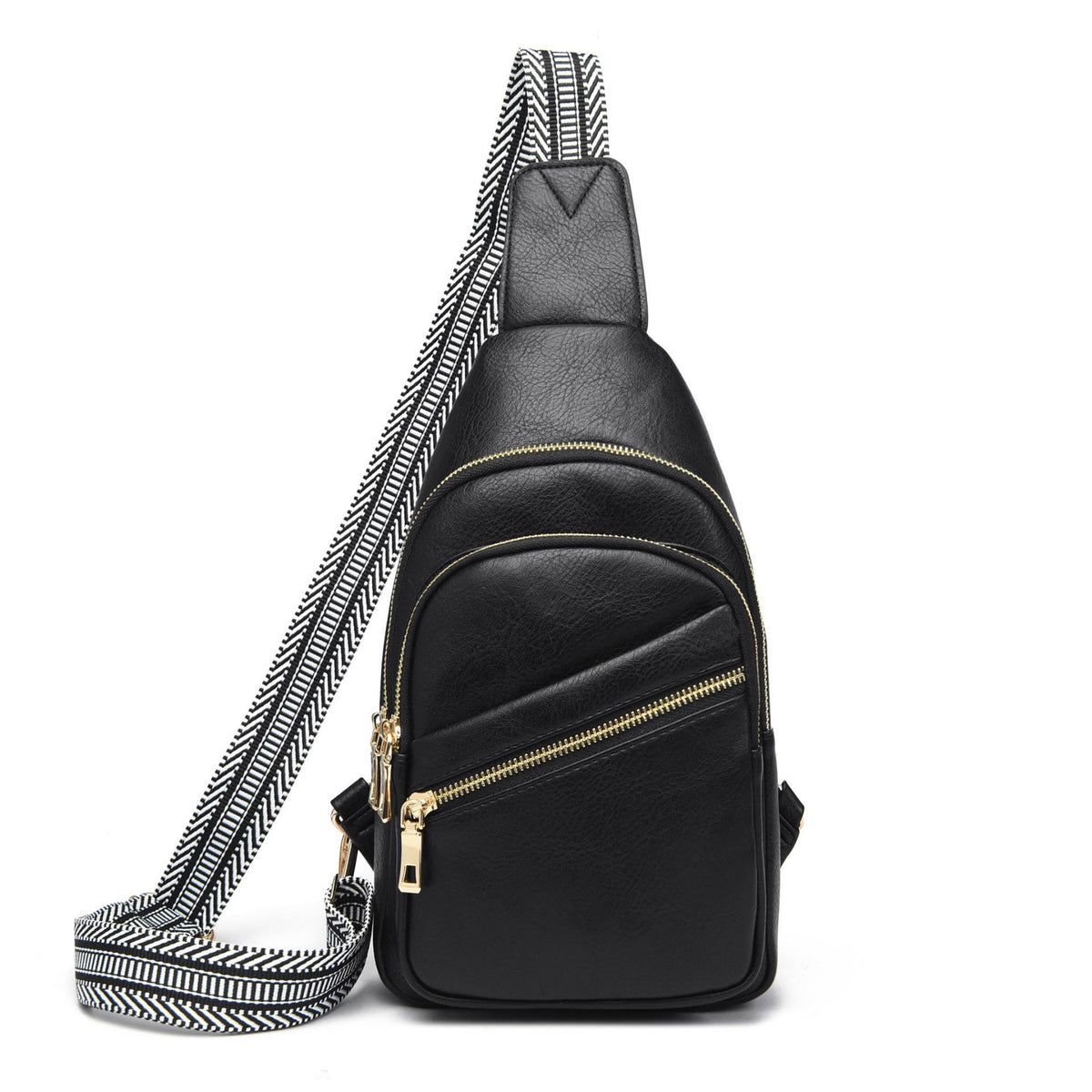 Chest Bags for Women Sling Bag With Guitar Strap Leather Crossbody Belt Bag Fashion Fanny Pack
