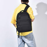 Women's Trendy Korean Style Junior High School Backpack Simple Casual School Bag for Students Large Capacity for Campus