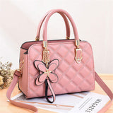 Office Handbags Beautiful Pink Cute Design Zipper Closure Soft Polyester Lining Letter Hot Sales