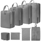 8 Pcs Set Foldable Waterproof Portable Oxford Cloth Storage Bags Zipper Closure Custom Logo Sport Fashion Travel Packing Cube