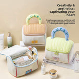 Cute House Cosmetic Bag Large Capacity Cottage Toiletry Bag Portable Hand-Held Multi-Purpose Polyester Storage Bag Cloudy
