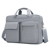 New Fabric Laptop Bag Multi-compartment Large Capacity Airbag Shockproof Shoulder Bag Business Office Briefcase