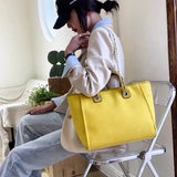 Handbags Shoulder Women Beach Bags Large Capacity Canvas Tote Bag With Chain