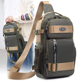 Men's Trendy Large-Capacity Nylon Waist Bag Personalized Shoulder Bag for Travel Cycling Hiking Work Commuting Sling Chest Bag