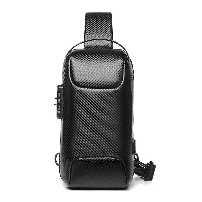 High Quality Waterproof Anti-Theft Large Main Capacity Business Chest Bag Men Single Shoulder PVC Bag