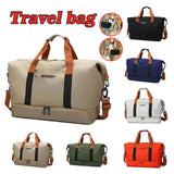 Men Travel Duffel Bag with Shoe Compartment Large Capacity Sport Gym Travel Waterproof Tote Overnight Bag for Women