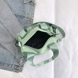 Women's Multi-Use Tote Bag Small Single Shoulder Crossbody Handbag Large Capacity Casual Nylon Polyester Custom Logo Gym Bag