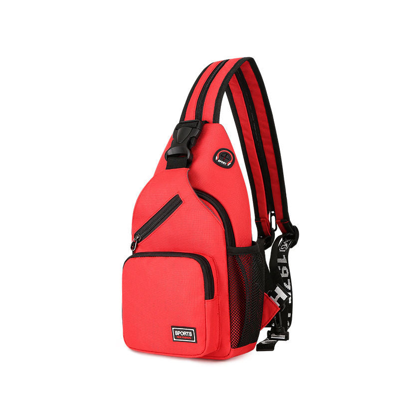 Waterproof Crossbody Sling Backpack with Earphone Hole Women Men Fashion Shoulder Chest Bag