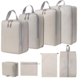 8 Pcs Set Foldable Waterproof Portable Oxford Cloth Storage Bags Zipper Closure Custom Logo Sport Fashion Travel Packing Cube