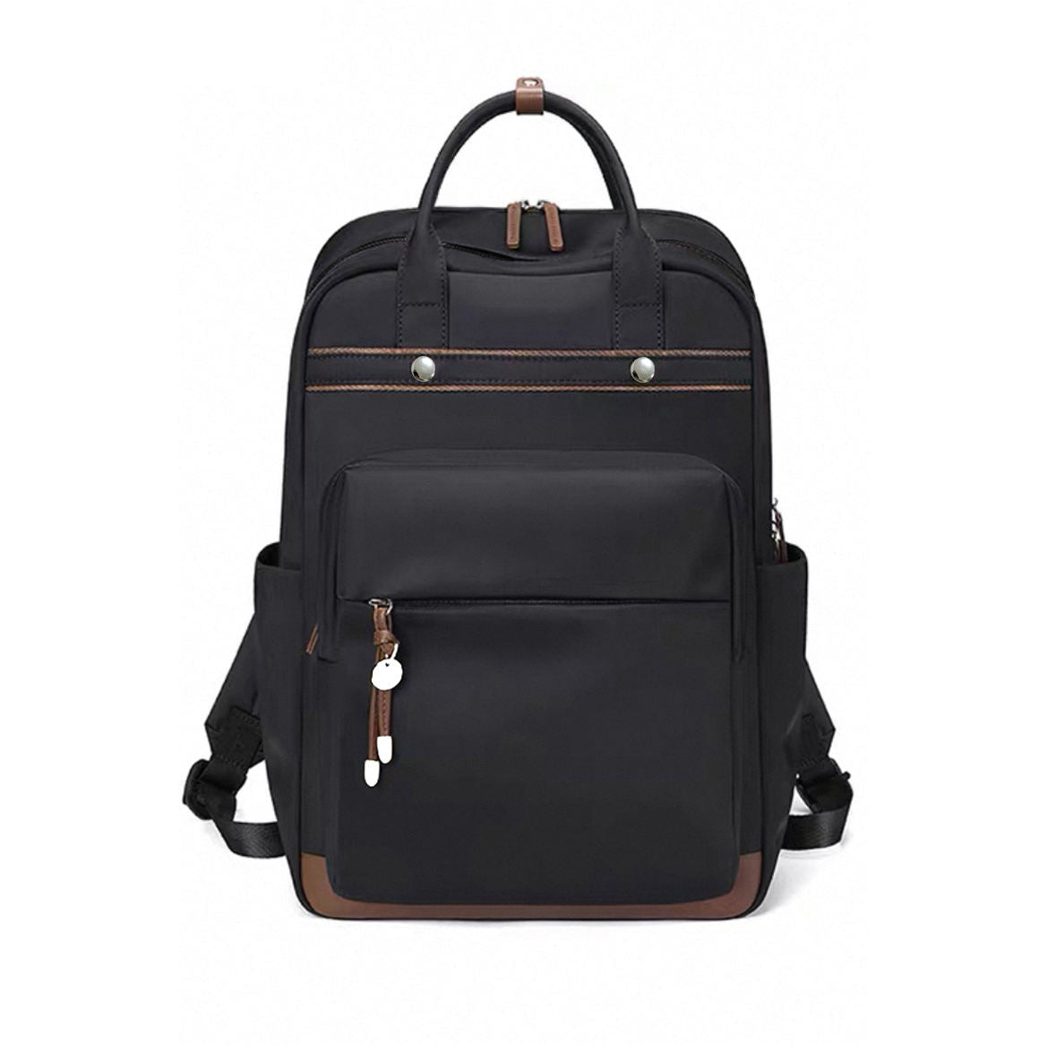 Solid Color Unisex Waterproof Oxford Polyester Laptop Backpack with Top Handle Travel Casual Business Computer Bag