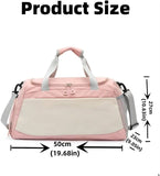 Weekend Tote Duffel Bag Foldable Waterproof Gym Sports Travel Duffle Bag for Women Men Girls Gym Bag