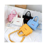 White Fashionable Women's Tote Bag Blank Daily Life Letter Supplier Boutique Cotton Beach Canvas Shopping Bag